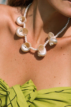 Satisfaction- Shell Pearl Necklace - Taar Willoughby