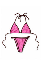 Get To Know Ya - Bikini Top Pink Brown - Taar Willoughby
