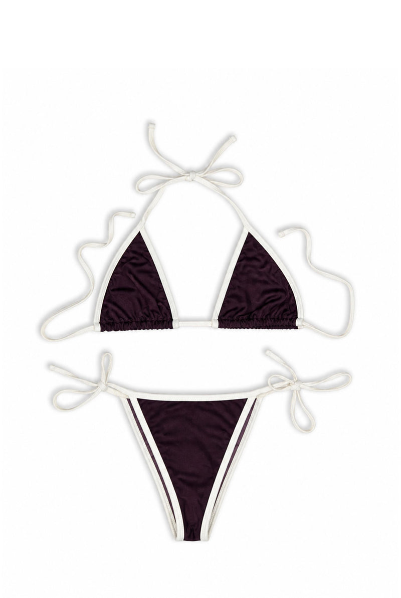 More Than Ever People - Bikini Bottom Aubergine Off White - Taar Willoughby