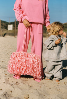 Never gonna give you up - Raffia Bag Pink - Taar Willoughby