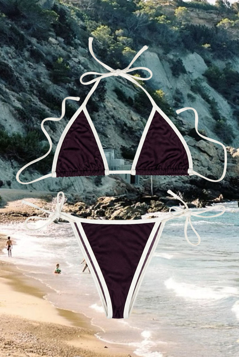 More Than Ever People - Bikini Set Aubergine off white - Taar Willoughby