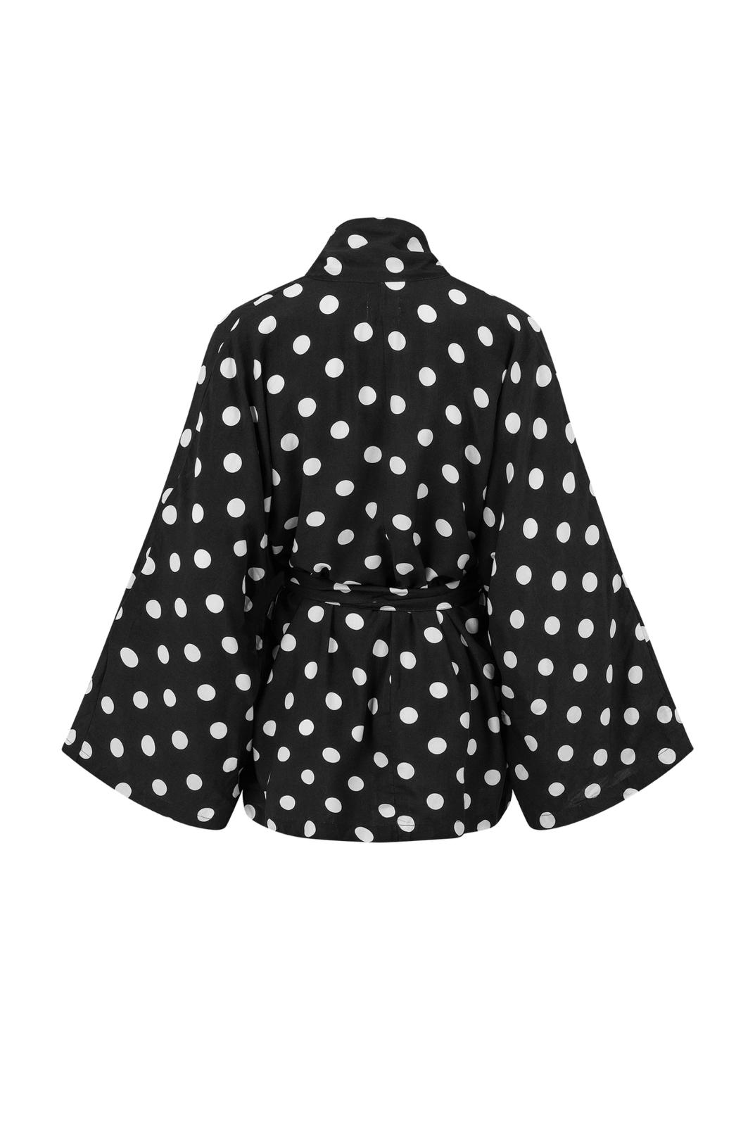 Taar Willoughby x Anna + Nina Polkadot Kimono Black - Taar Willoughby