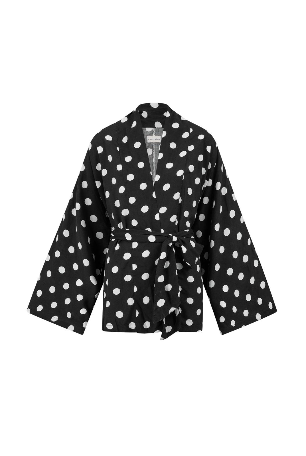 Taar Willoughby x Anna + Nina Polkadot Kimono Black - Taar Willoughby