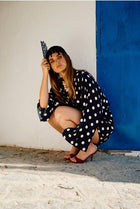 Taar Willoughby x Anna + Nina Polkadot Kimono Black - Taar Willoughby