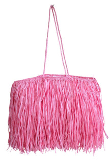 Never gonna give you up - Raffia Bag Pink - Taar Willoughby